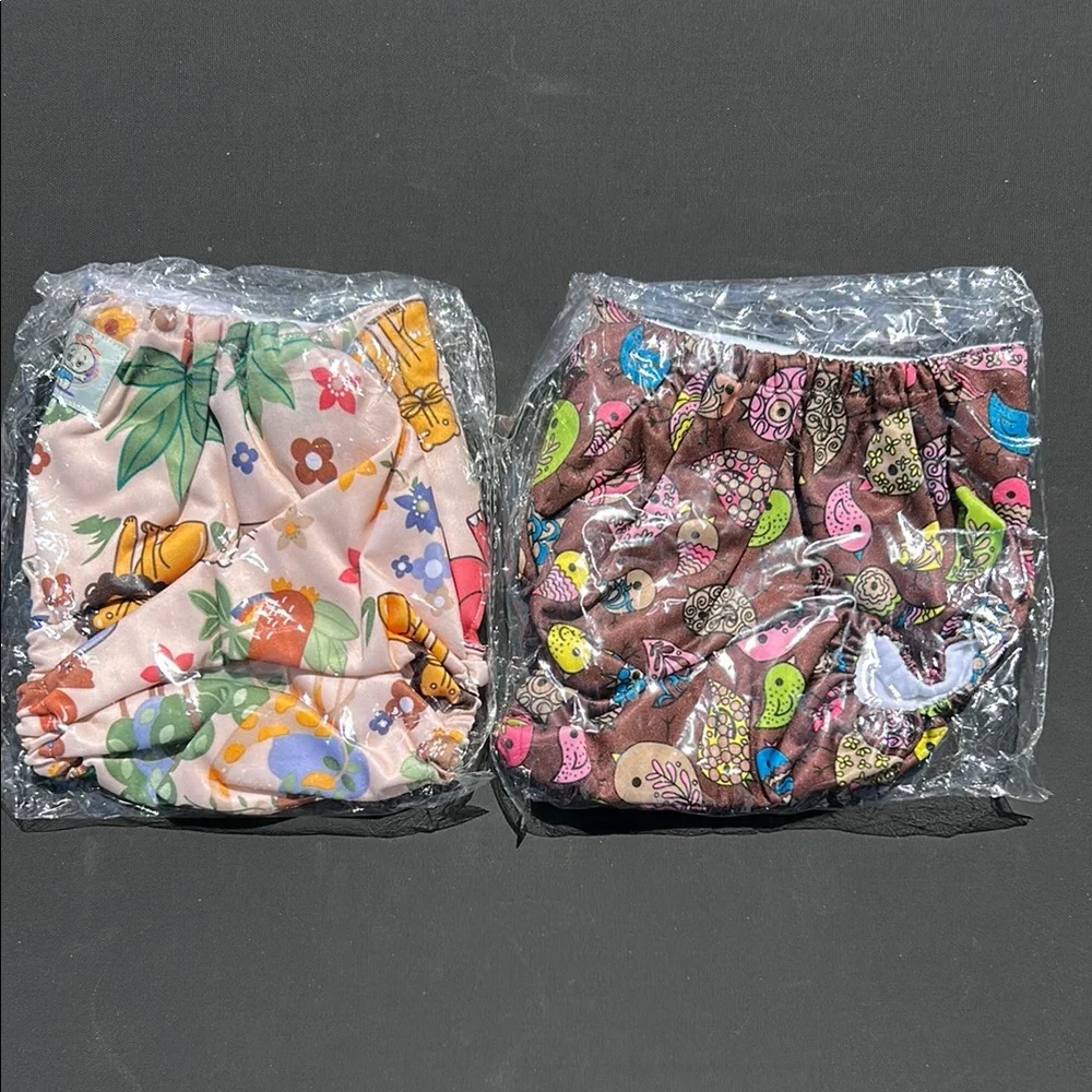 New Washable Colorful Reusable Baby Cloth Diapers Set